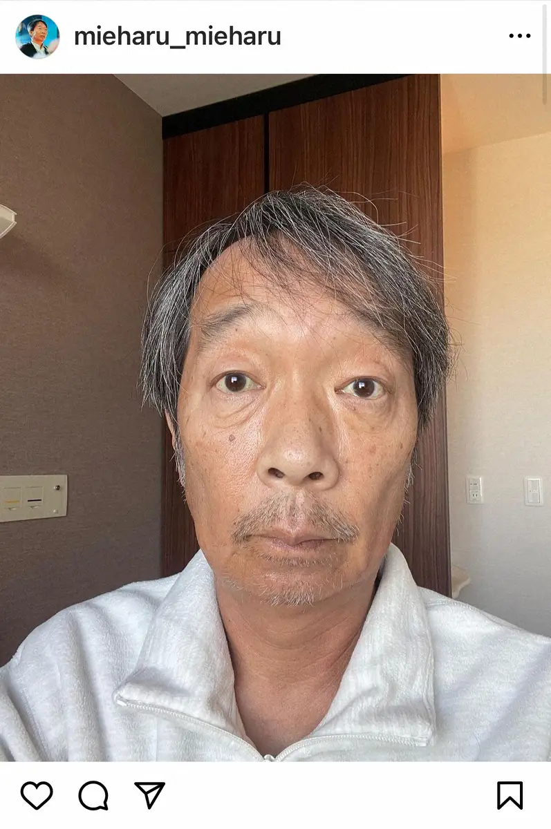 【画像・写真】下咽頭がん公表の見栄晴「毛が抜け始めました」と近影公開　2度目の抗がん剤治療で入院中