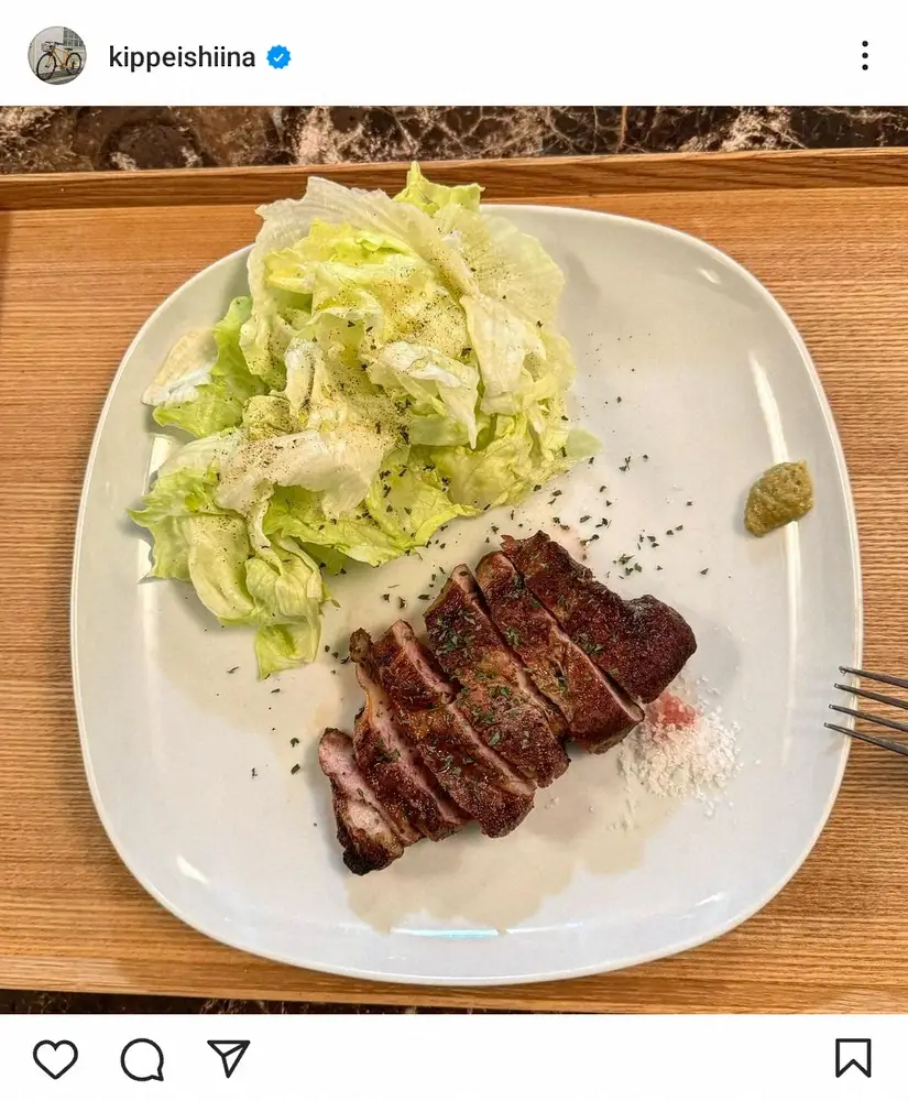 【画像・写真】椎名桔平　「驚く旨さ！」肩ロースのポークステーキレシピ公開「どんどん上達」「めっちゃうまそう」の声