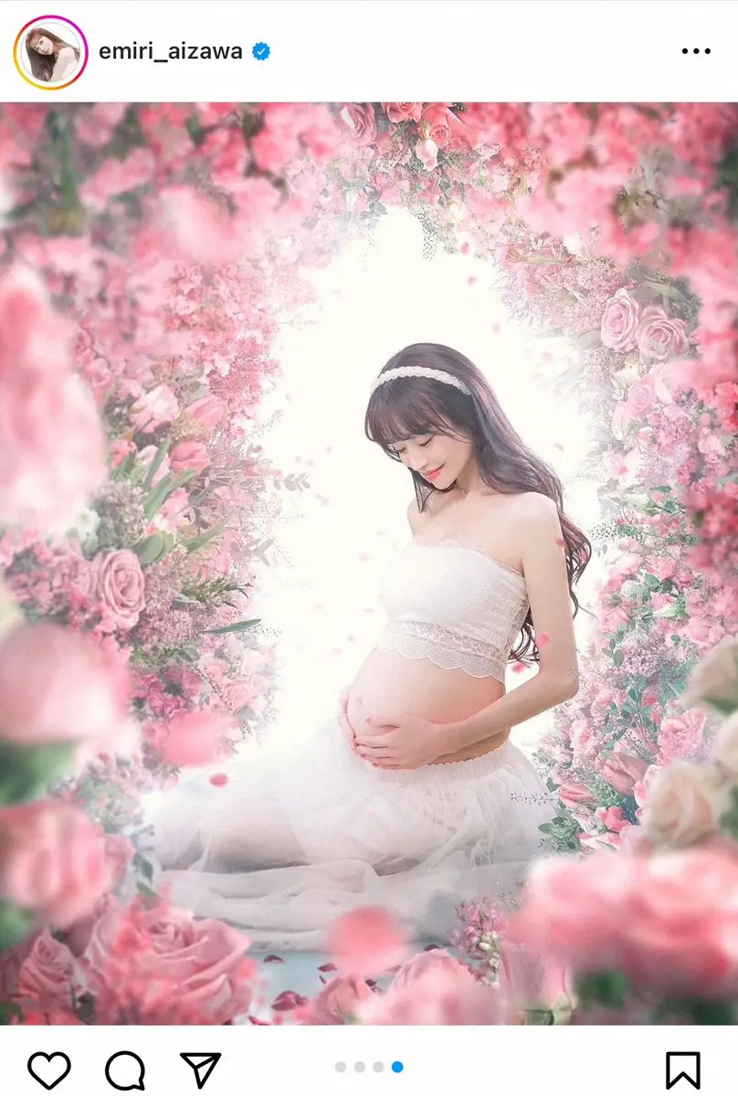 【画像・写真】元カリスマキャバ嬢　第1子出産の愛沢えみり　マタニティーフォト公開「お腹から…」