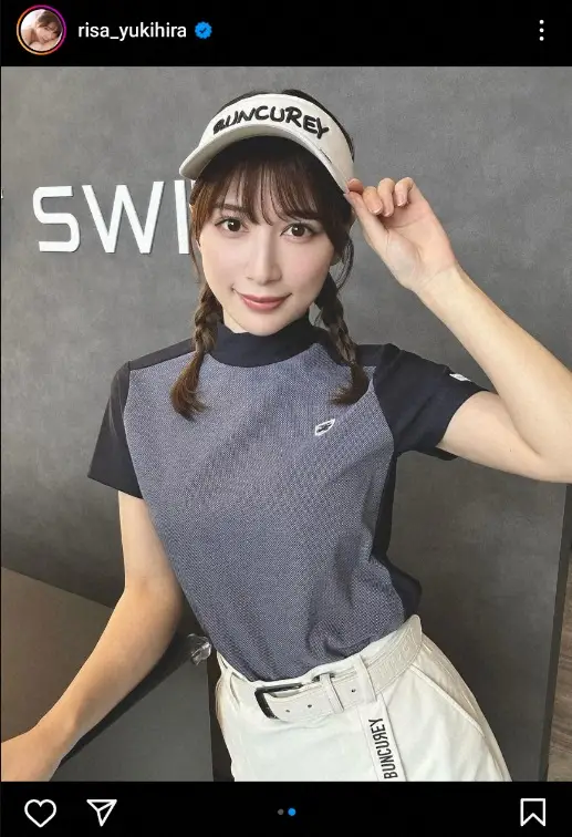 【画像・写真】“美しすぎるラウンドガール”雪平莉左　ミニのゴルフウエア＆ハイソックス姿をインスタで披露