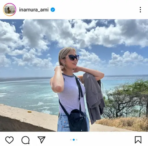 【画像・写真】稲村亜美　ハワイでのノースリーブ・ショット公開に「健康美！」「スーパーモデルじゃん！」「輝いてる」