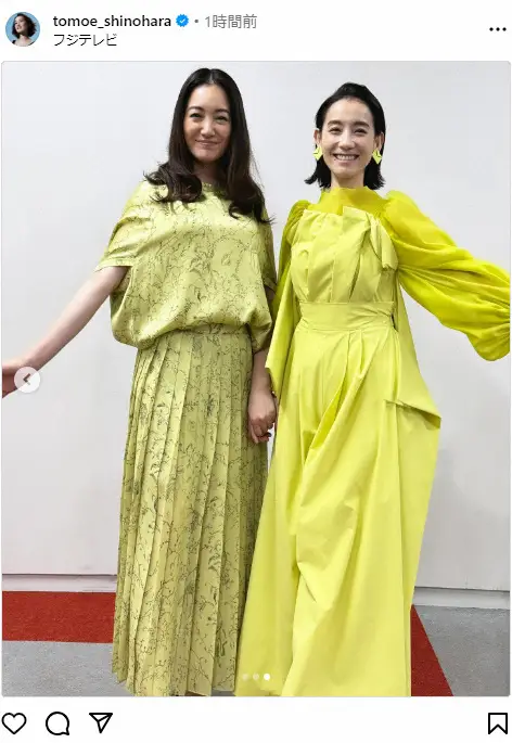 【画像・写真】篠原ともえ　仲間由紀恵と「かつて同居人さん」手つなぎショット　「だれかtoなかい」衣装秘話