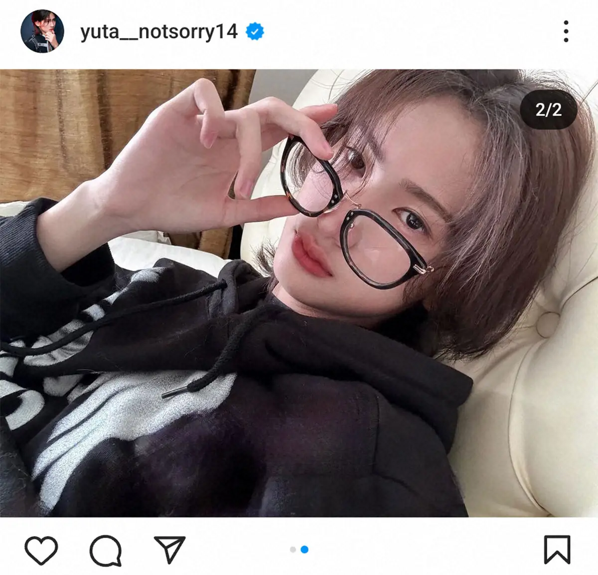 【画像・写真】市村優汰　母・篠原涼子からもらったメガネ姿披露に「ママ似で美形」「確かに涼子ちゃんぽい」の声