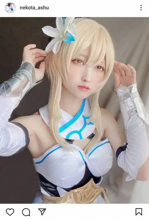 【画像・写真】人気コスプレーヤー猫田あしゅ　原神・蛍のコスプレ披露に「クオリティー超高い」「最高」「綺麗だ」