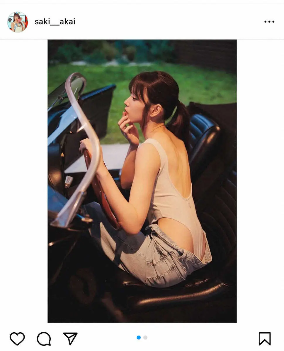 【画像・写真】美しすぎるバックショット！赤井沙希のインスタグラム（＠saki_akai）から