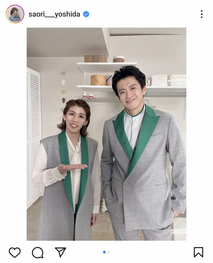 【画像・写真】吉田沙保里さん　「同い年」超人気俳優とCM共演オフショット「とても楽しくて励みに」に「楽しみ」の声