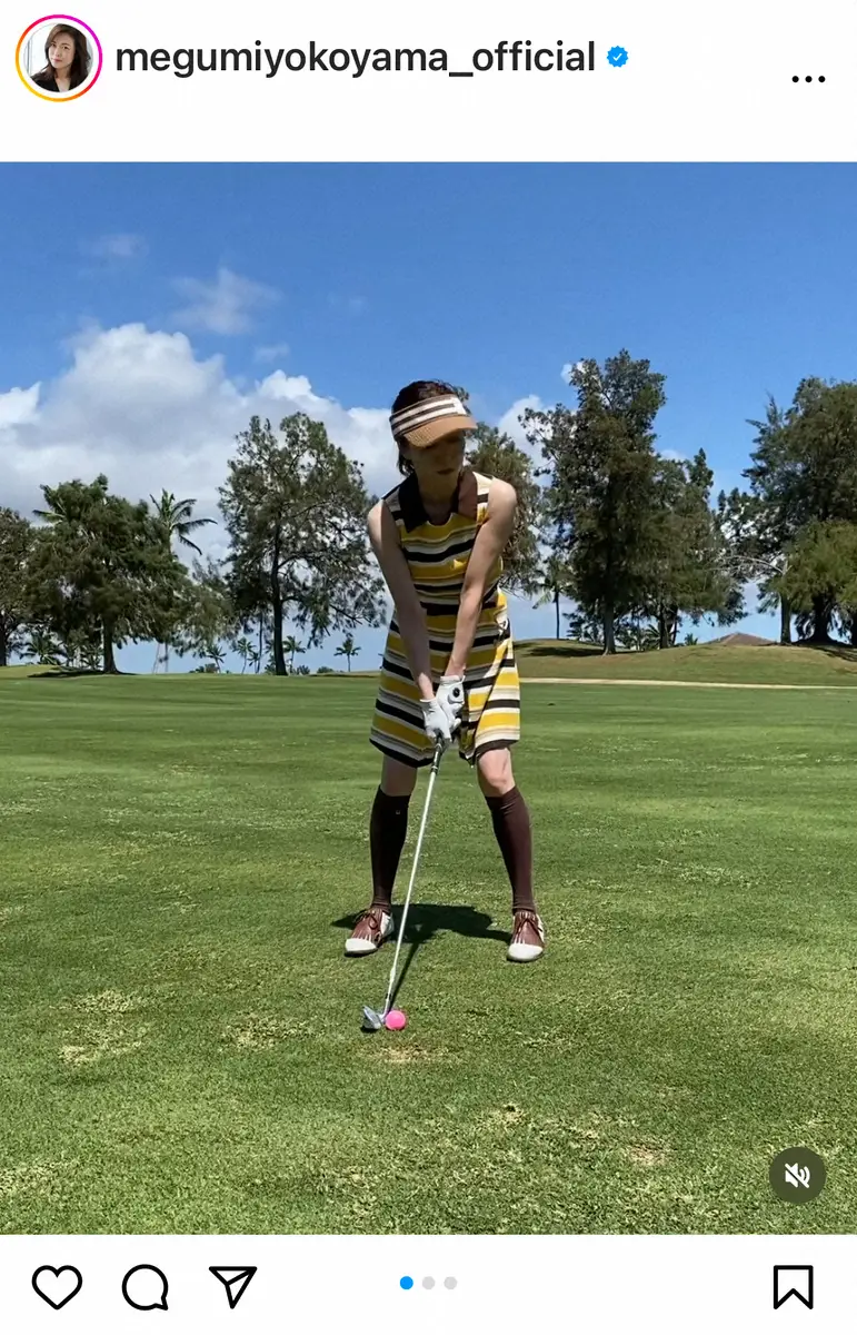 【画像・写真】54歳・横山めぐみ　ハワイビーチでの“美くびれ”バックショットに「綺麗なスタイル」の声