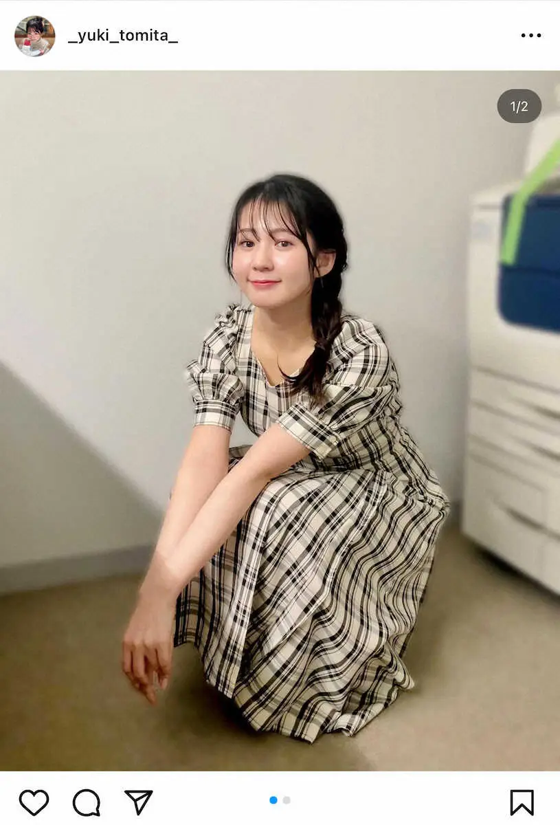 【画像・写真】冨田有紀の公式インスタグラム（＠yuki_tomita_777）から。
