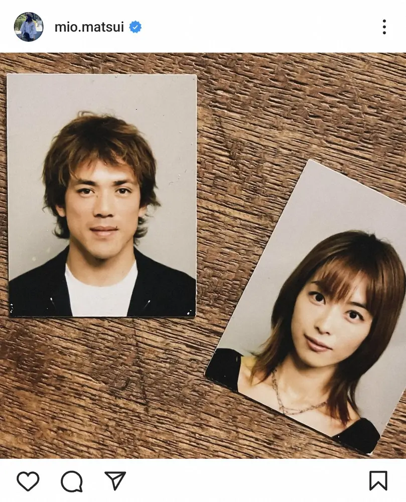 【画像・写真】西武・松井稼頭央監督の妻・美緒さん　夫婦の「25歳くらいの証明写真」披露「変わらず今も美男美女」の声