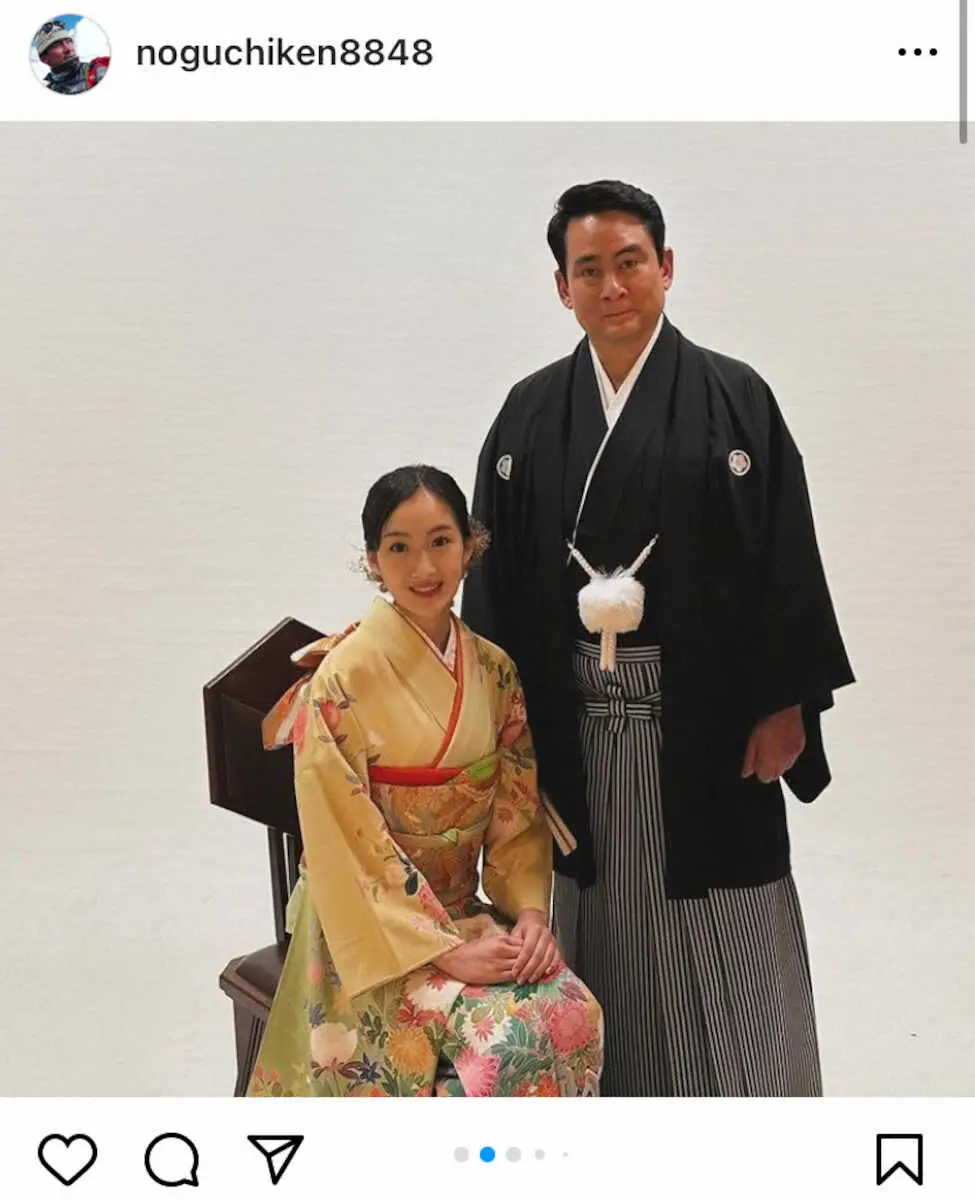 【画像・写真】野口健氏　愛娘・絵子さん20歳の誕生日に記念のワインをプレゼント　艶やか和装姿に「綺麗なお嬢様」の声