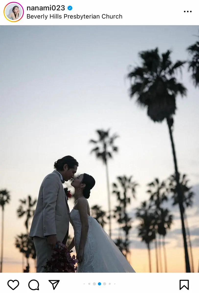 【画像・写真】堀北真希さん妹・NANAMI　米ロサンゼルスで挙式「改めてこの人と結婚して夫婦になれてよかった」
