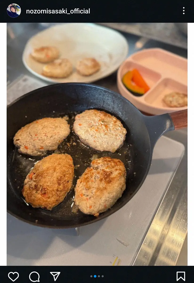 【画像・写真】佐々木希　子供のための手作り豆腐ハンバーグに「これはおいしそう」「レシピ教えてほしい」の声