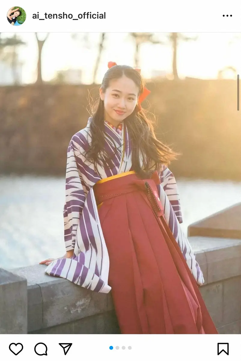 【画像・写真】藤岡弘、の長女・天翔愛　はいからさんコーデで音大卒業を報告「似合ってて素敵」「和風美人」