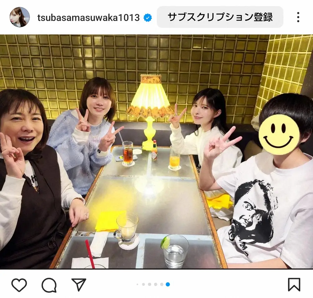 【画像・写真】益若つばさ　「また集まりたい」食事に同席した椿鬼奴と人気ユーチューバー・ゆきりぬの共通点明かす