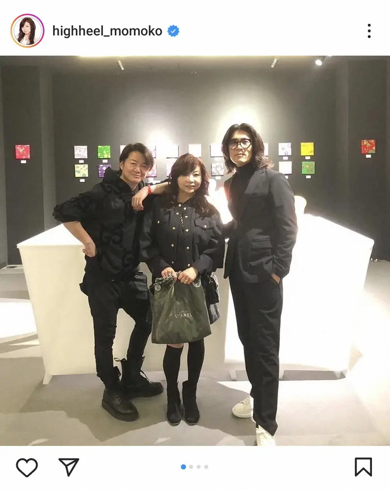 【画像・写真】ハイヒール・モモコ　大物ミュージシャンと「久々に会えました」2ショット　仲良しアーティストの個展で