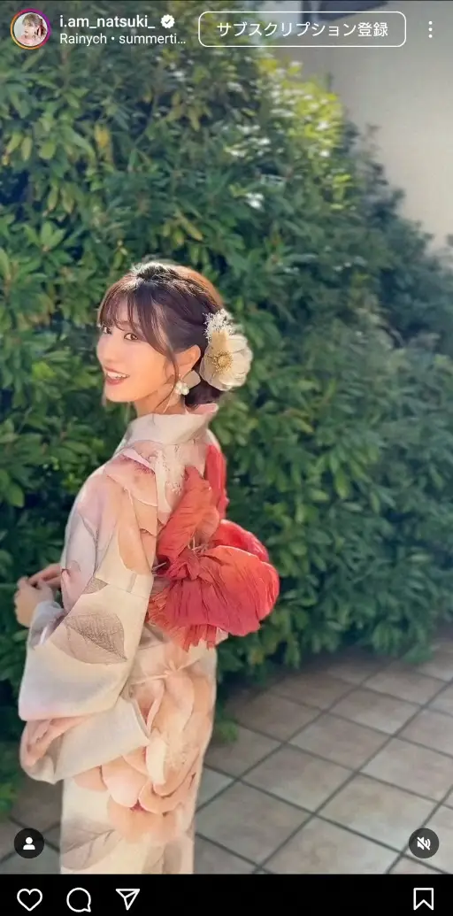 【画像・写真】“令和の峰不二子”阿部なつき　浴衣姿の見返りショット披露に「和風美人「和装、新鮮です」「素敵！」