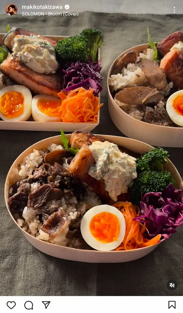 【画像・写真】滝沢眞規子　「左利きですかとよく聞いていただきますが…」広々キッチンですっぴんお弁当作り公開