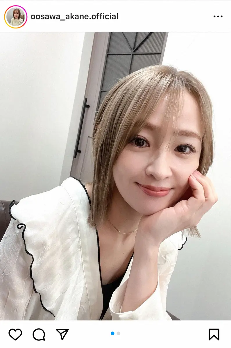 【画像・写真】大沢あかね「ブリーチ2回」ハイトーンカラーの最新ヘア披露　「どんどん若くなってない！？」と話題