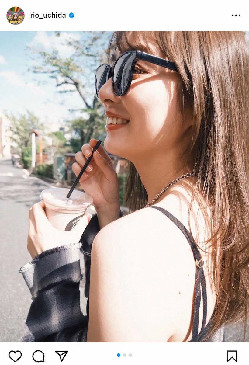 【画像・写真】「セクシー！」「カッコ可愛い」肩出しファッション！内田理央公式インスタグラム（@rio_uchida）から。