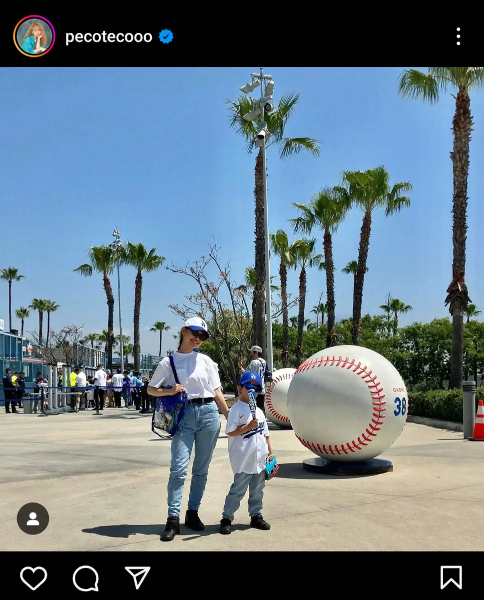 【画像・写真】peco　超幸運！人生初のMLB生観戦が大谷翔平のメモリアルな一戦　「うらやましいー」の声