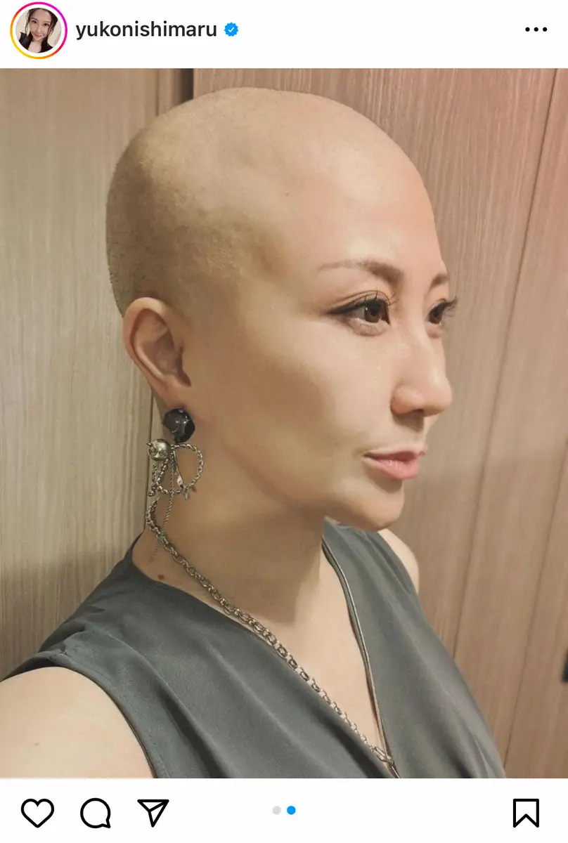 【画像・写真】子宮体がん公表の西丸優子　抗がん剤副作用で「ついに…まつ毛の脱毛」　「大事だったから悲しい」心境吐露