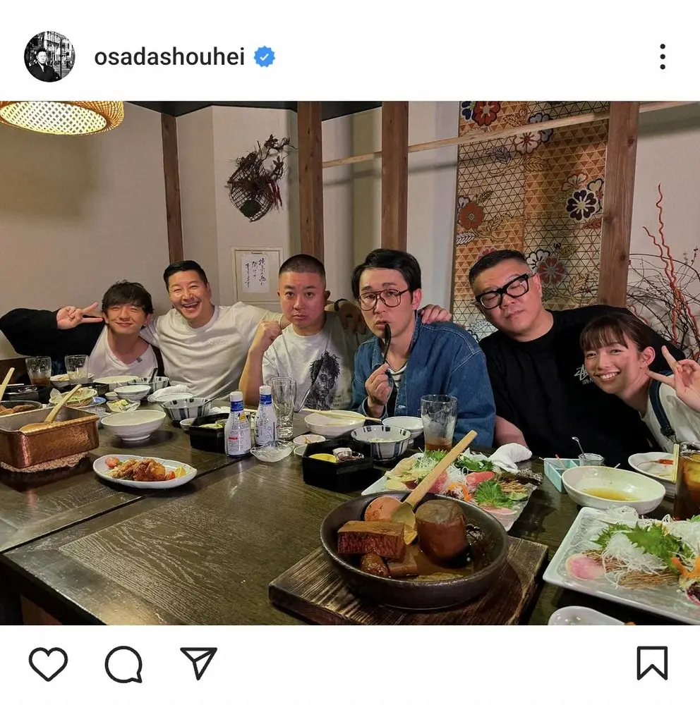 【画像・写真】チョコプラ長田　「チーム同期」共演の同期芸人ら&人気モデルとの集合ショットに「大好きメン」の声