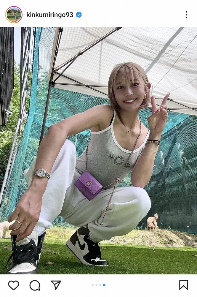 【画像・写真】金田久美子公式インスタグラム(@kinkumiringo93)から