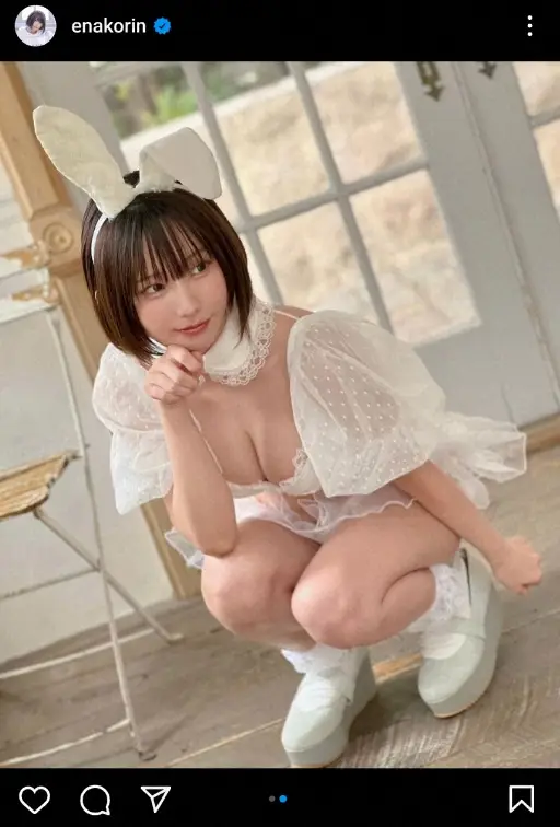 【画像・写真】えなこ　キュートな“白うさぎ”コスプレ公開に「可愛いすぎて最高」「すっごく良い！」「優勝です」
