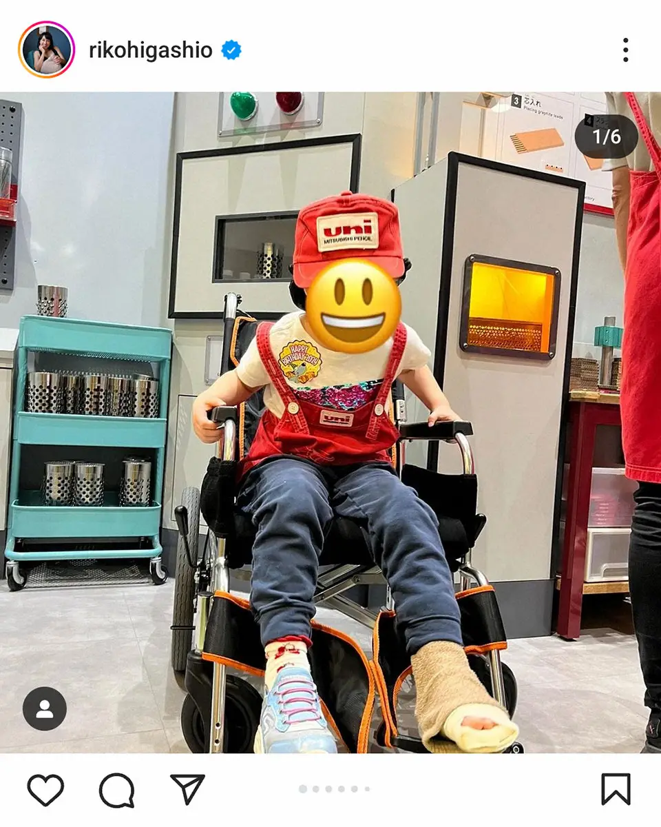 【画像・写真】東尾理子　足骨折判明…次女の車いす生活で感じた思い「普段気付かない街の優しさ、不便さ」一緒に学び