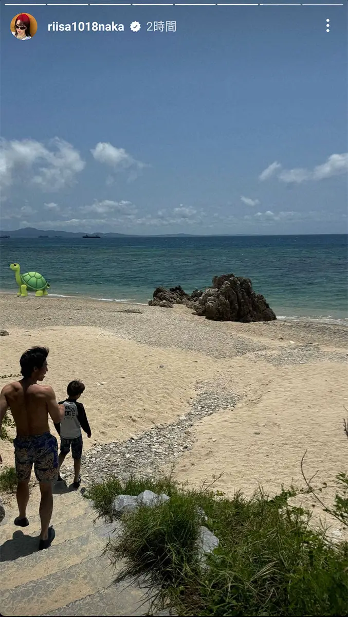 【画像・写真】仲里依紗　親子3人GW沖縄旅行を報告「家族3人がおやすみ」に充実感「本当に旅できてよかった」