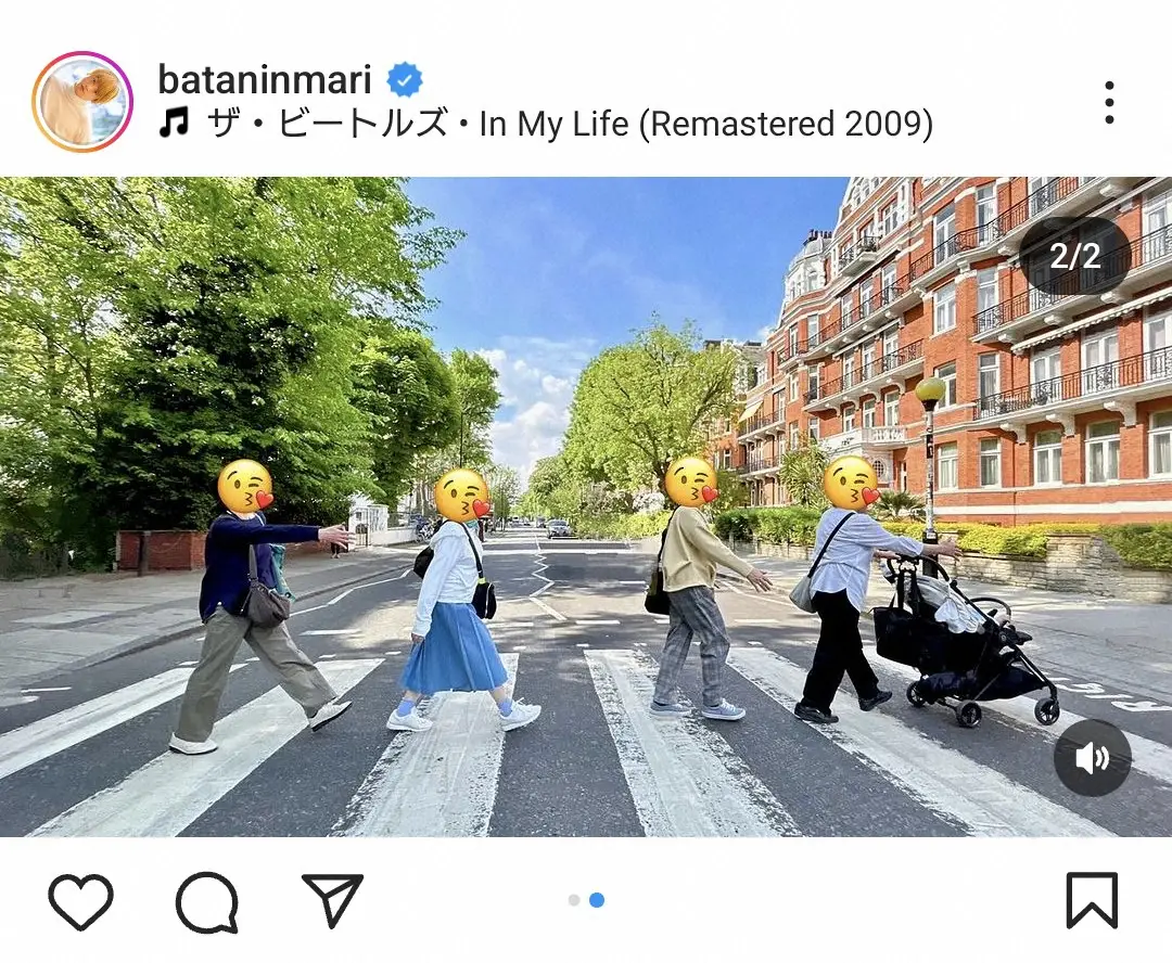 【画像・写真】おばたのお兄さん　英ロンドンでの母＆妻＆息子との家族ショット披露　母に「いつまでも健康に、お元気で」