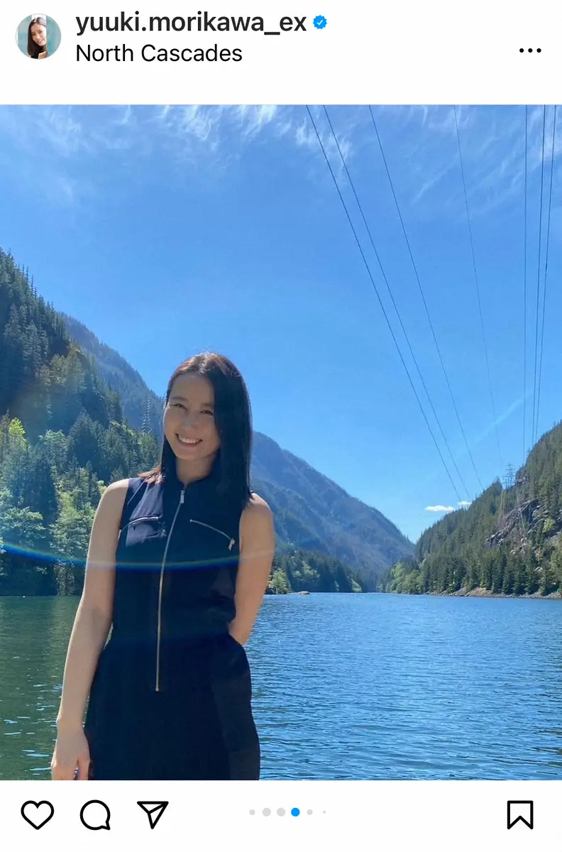 【画像・写真】休職中のテレ朝・森川夕貴アナ　国立公園満喫ショット公開　シアトルから「3時間半の車の旅」で見たもの