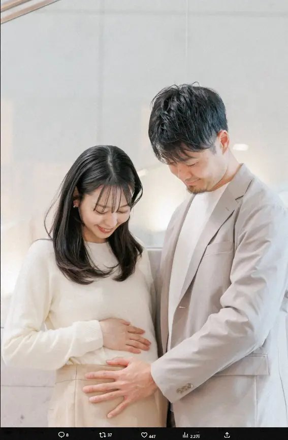 【画像・写真】信長ゆかりアナ＆元Jリーガー・増田繁人氏に第1子誕生　立ち合い出産「あまりにも壮絶で…」妻に感謝