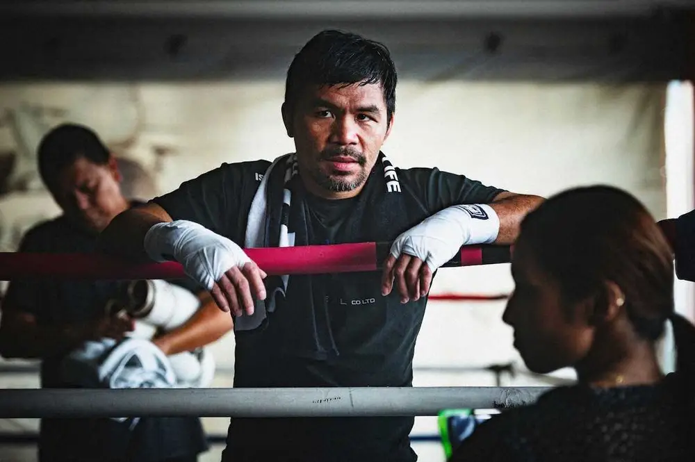 【画像・写真】世界チャンピオンガブリエル役で登場したマニー・パッキャオ氏（photo by Jumpei Tainaka）