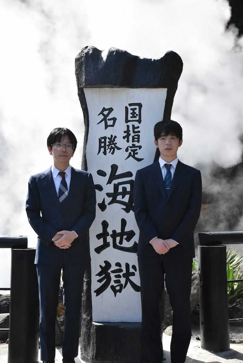 【画像・写真】藤井名人　初防衛がかかる第4局の検分　別府市での名人戦は71年ぶり　挑戦者勝利の前回と重なる構図