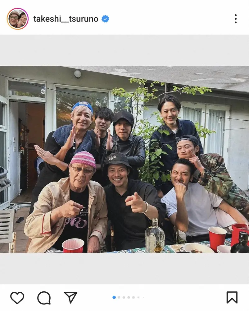 【画像・写真】つるの剛士　「新旧ウルトラファミリー」大集合のBBQショット披露に「セブンまでいる」「凄い豪華」の声