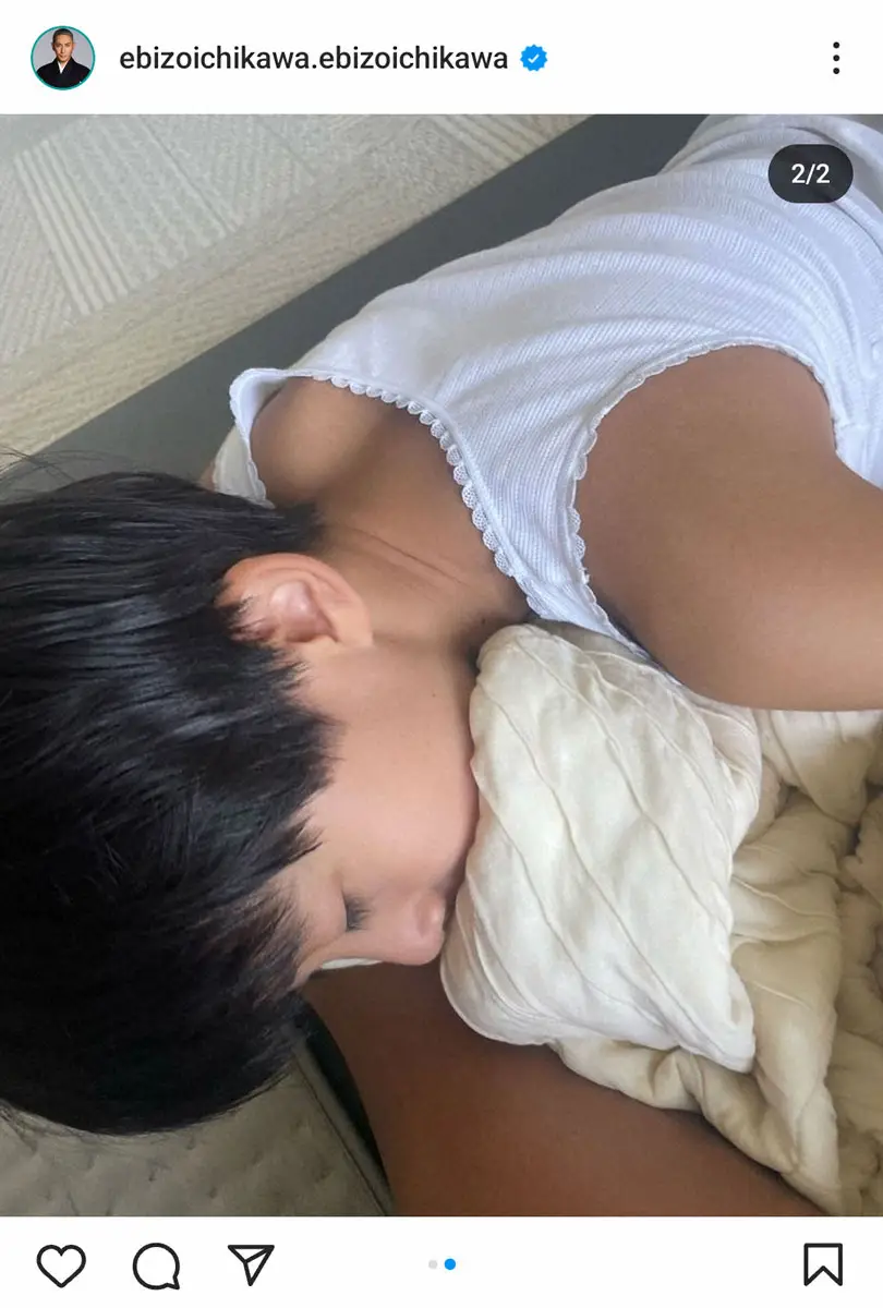 【画像・写真】市川團十郎　長男・勸玄のうっかりに苦笑　姉・麗禾のフリル付きタンクトップ「間違えてきてるよ、、」