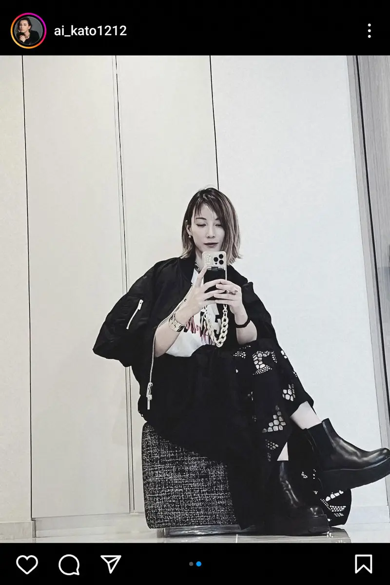 【画像・写真】41歳の加藤あい　ヘアカット後の自撮りアップ写真公開にファン歓喜「女神様」「なんでも似合う」