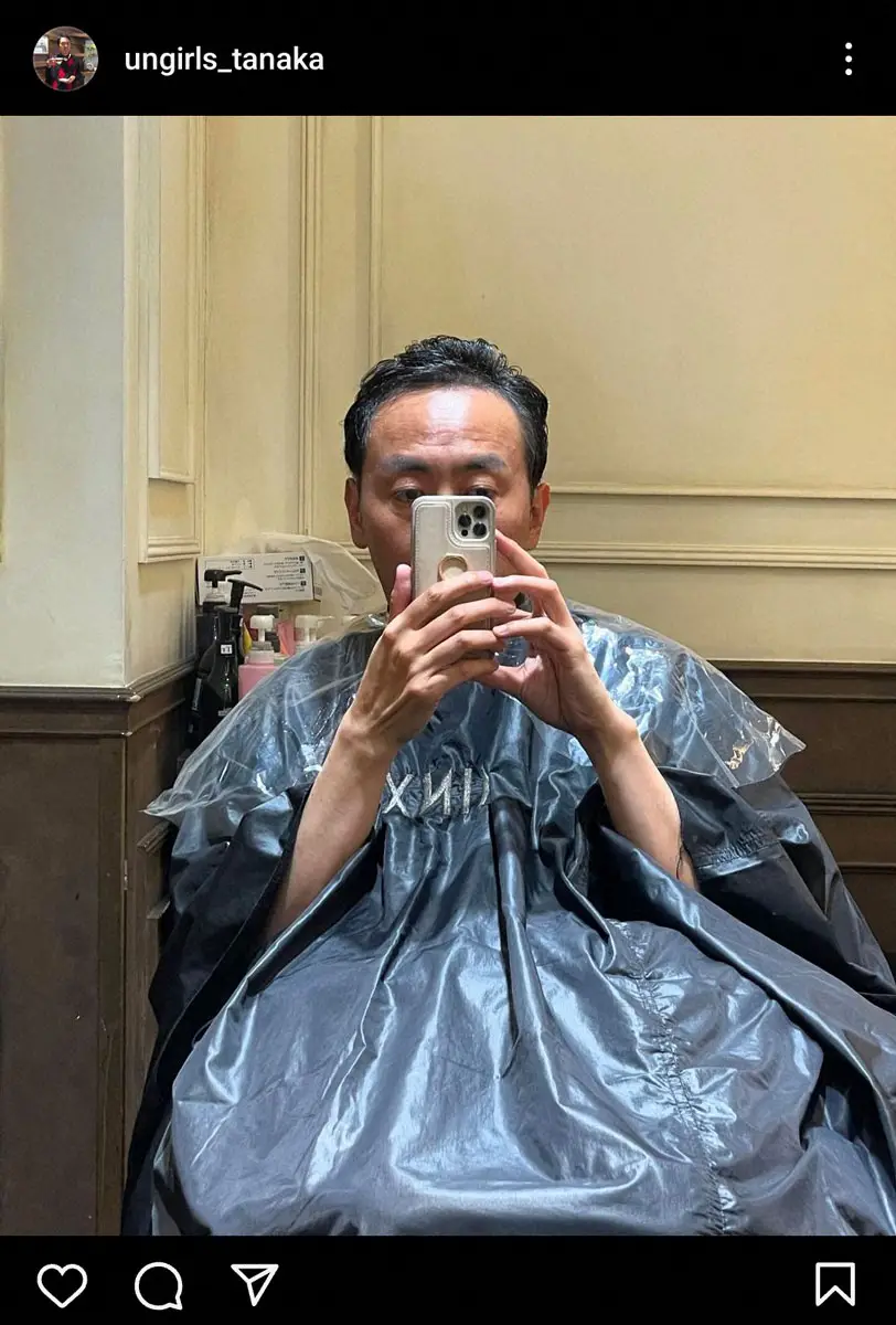 【画像・写真】アンガ田中「散髪しました！」報告も…一瞬だれ？「松重豊さんかと」「お父さんソックリ！」