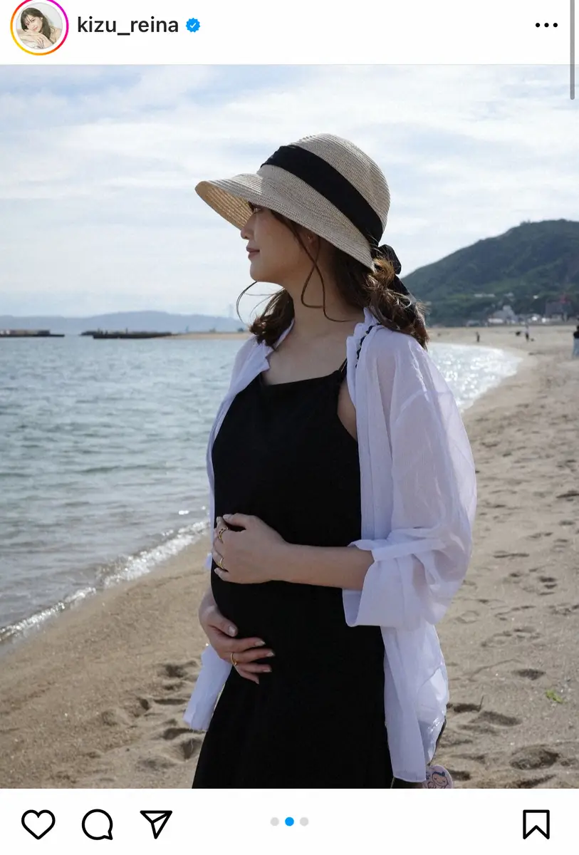 【画像・写真】モデルの木津レイナ　第1子妊娠を発表「新しい命を授かりました」秋頃出産予定　夫は神戸MF井出遙也