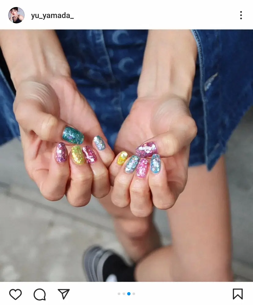 【画像・写真】山田優　「夏だね」最新ショットの“かき氷ネイル”に「たしかにカワイイ」「見てこのお肌」の声