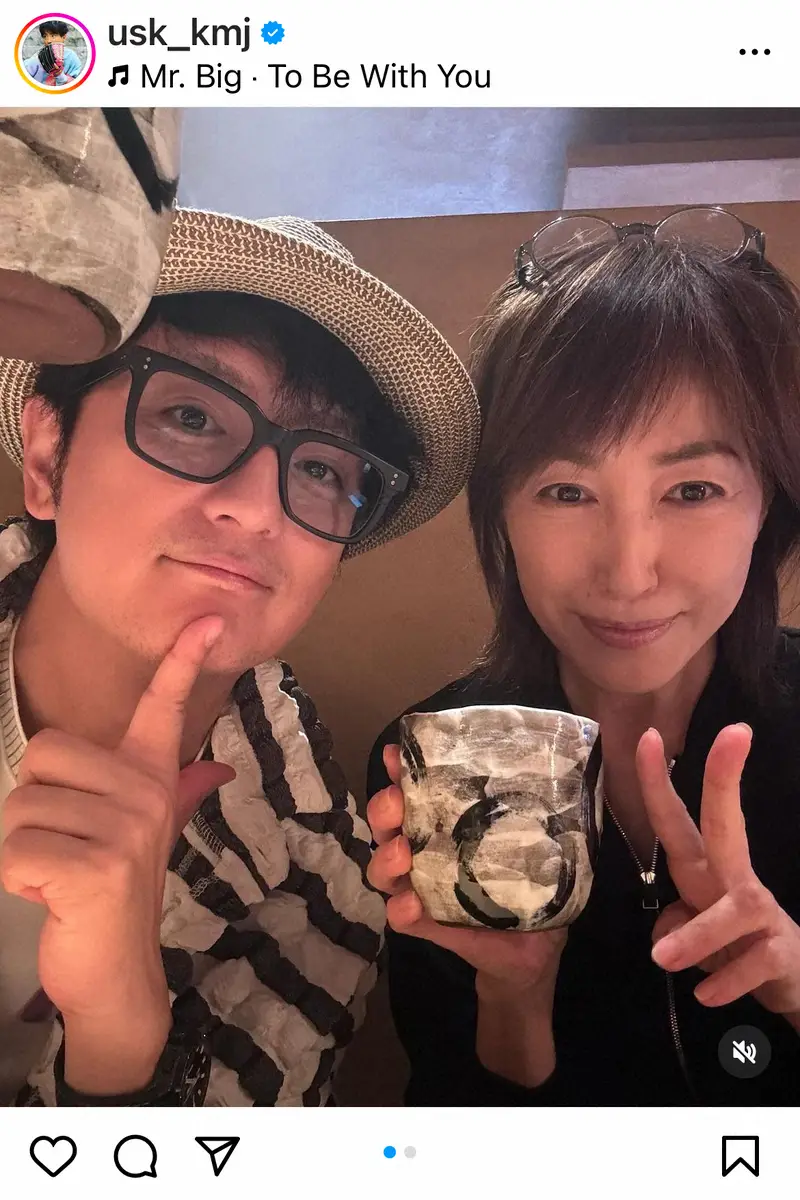 【画像・写真】上地雄輔「いつまでも天真爛漫」　14歳年上の大物女優との会食ショット「全然還暦には見えない」の声