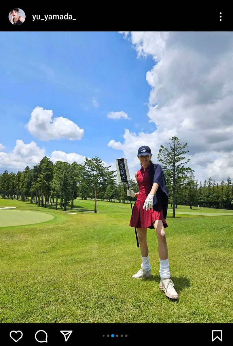 【画像・写真】山田優　「テンション上がる―」　抜群スタイルの“ナイスショット”がやっぱり「絵になる」