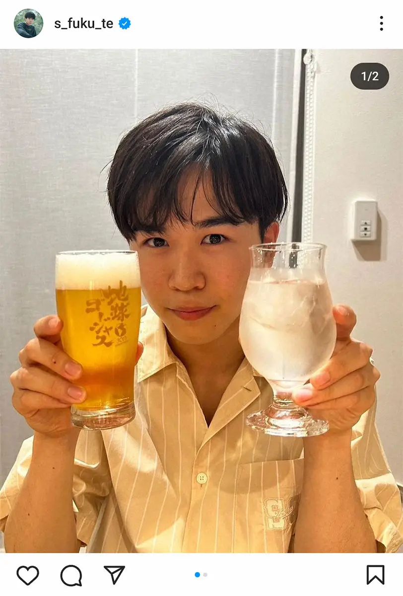 【画像・写真】20歳になった鈴木福「お酒、デビューしました！」ビールジョッキ手に報告　本田望結からも「乾杯しよね」
