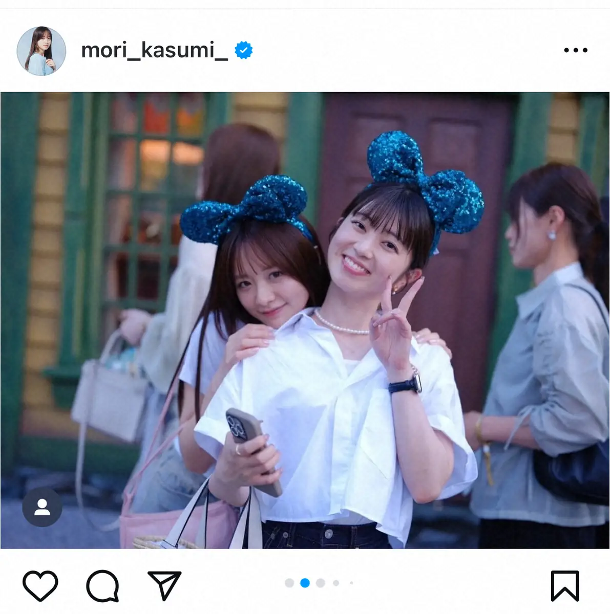 【画像・写真】森香澄　テレ東時代の「同期と後輩と」TDS大満喫　「カチューシャ似合う」「あざとさ全開たまらん」の声