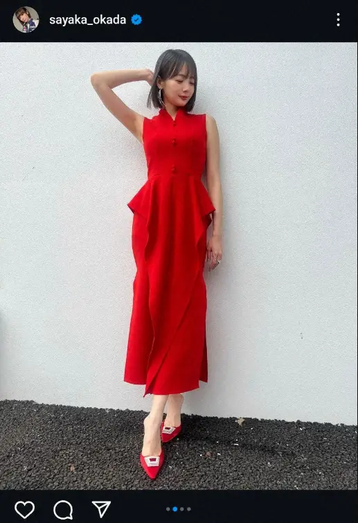 【画像・写真】“役満ボディー”岡田紗佳　パープルのミニワンピ姿など披露に「尼崎にこんなに奇麗な人が…」「素敵すぎ」