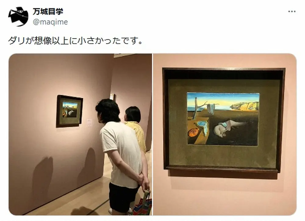 【画像・写真】作家・万城目学氏「想像以上に小さかったです」　有名絵画に驚がく「確かに」「知らんかった」の声