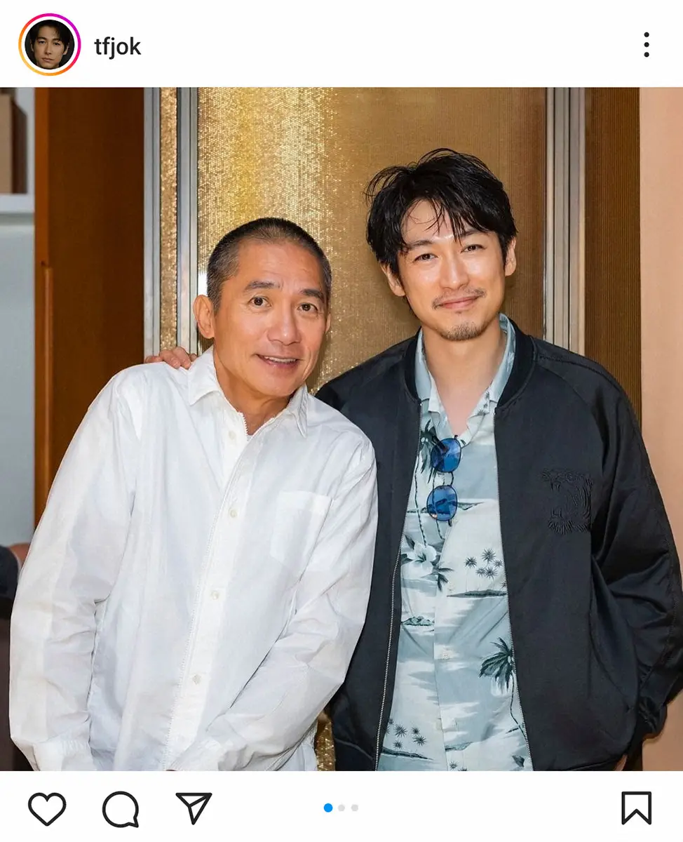 【画像・写真】ディーン・フジオカ　憧れの名優のと貴重な2ショット　「ディーンさん嬉しそう」「2人とも大好き」と反響