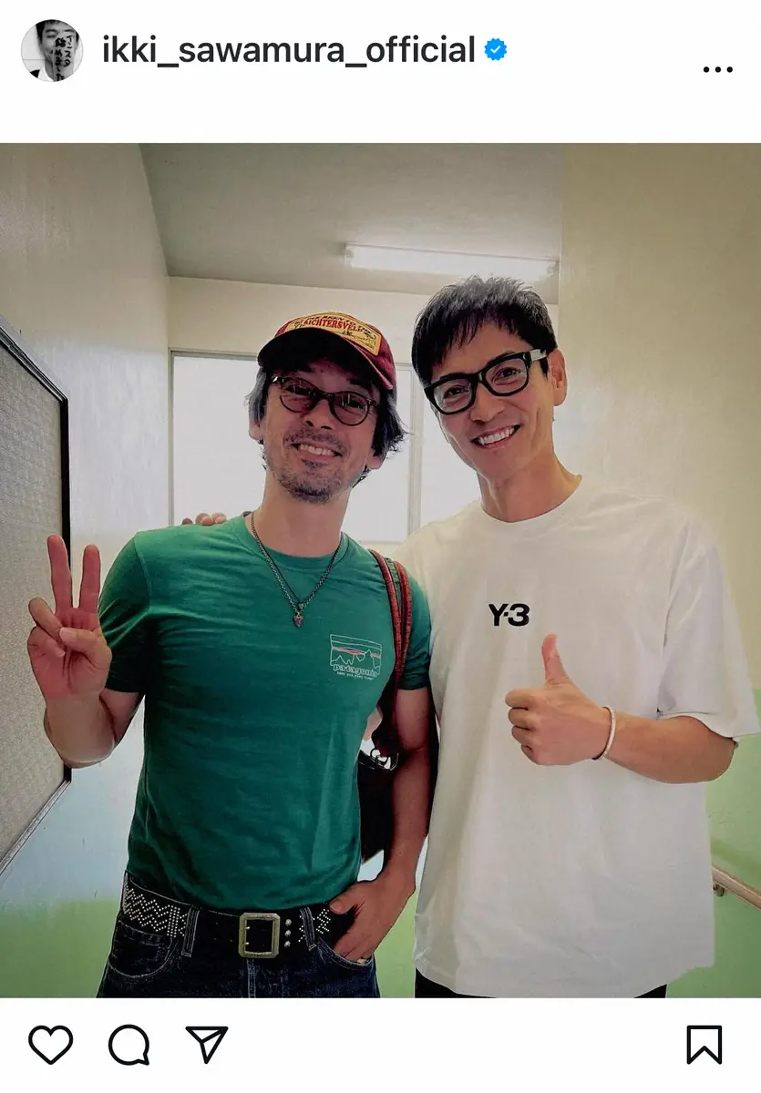 【画像・写真】沢村一樹「意外とすぐに叶った」　人気の共演俳優とバッタリ「偶然とかすごい」「イケオジコンビ」の声