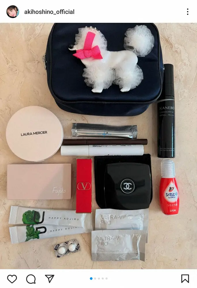 【画像・写真】ほしのあき、ポーチの中身の“ガチ私物”大公開　「毎日必ず…飲まないと不安」な健康アイテムも